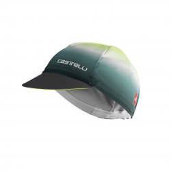 Castelli - cycling cap for women Dolce Cap - green white fluo yellow