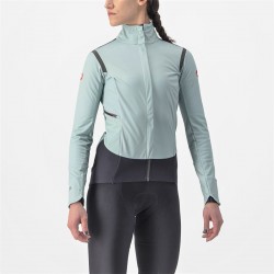 Castelli - jacheta ciclism vreme rece pentru femei Alpha Ros 2 W Jacket - albastru deschis negru