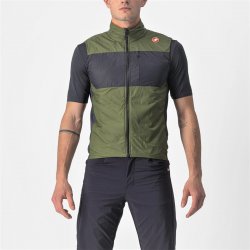 Castelli - cycling vest for men Unlimited Puffy Vest - light military green dark gray