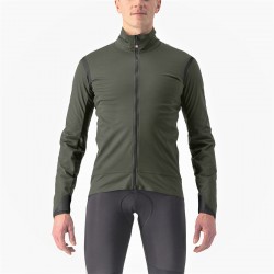 Castelli - cycling jacket cold weather or winter Alpha Ultimate Insulated jacket - kaki military dark green
