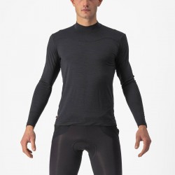Castelli - bluza corp ciclism maneca lunga Bandito Wool LS base layer - negru