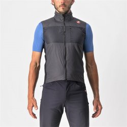 Castelli - cycling vest for men Unlimited Puffy Vest - dark gray black silver gray