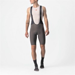 Castelli - pantaloni scurti pentru ciclism cu bretele Unlimited Bibshort - gri inchis forest negru