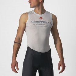 Castelli - bluza de corp ciclism fara maneci Active Cooling SL - gri deschis