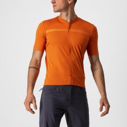 Castelli - short sleeves cycling jersey Unlimited AllRoad - orange