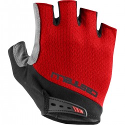 Castelli - cycling gloves short fingers Entrata V - red black gray