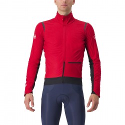 Castelli - Jacheta ciclism vreme rece sau iarna,  Alpha Doppio RoS Jacket - rosu negru