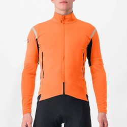 Castelli - Jacheta ciclism vreme rece sau iarna Perfetto RoS Convertible Jacket - portocaliu gri inchis