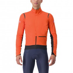 Castelli - Jacheta ciclism vreme rece sau iarna,  Alpha Doppio RoS Jacket - portocaliu negru