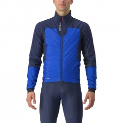 Castelli - Jacheta ciclism vreme rece sau iarna, Fly Thermal Jacket - albastru intens vivid albastru belgian