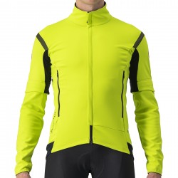 Castelli - Jacheta ciclism vreme rece sau iarna Perfetto RoS Convertible Jacket - galben fluo
