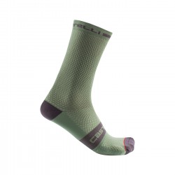 Castelli - sosete ciclism Superleggera T 18 socks - verde inchis gri 