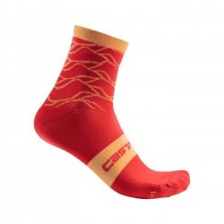 Castelli - sosete ciclism scurte femei Climbers 3.0 socks 12 cm W socks - Portocaliu hibiscus rosu