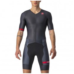 Castelli - triathlon trisuit for men, short sleeves Free Sanremo SS Suit - black
