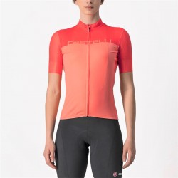 Castelli  - tricou ciclism femei maneca scurta Velocisoma W jersey - portocaliu coral roz briliant