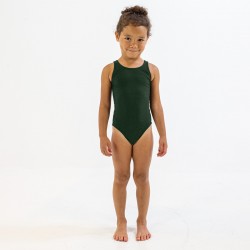 Finis - One piece swimsuit girls Bladeback - solid pine dark green