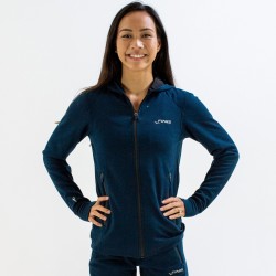 Finis - Hanorac tehnic cu fermoar pentru femei Tech Jacket - albastru inchis