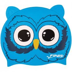 Finis Animal-Shaped Silicone Cap Kids - Blue Owl