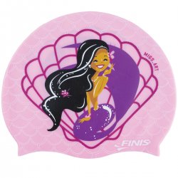Finis - Silicone swimming cap for kids Mermaid Silicone Cap Seashell - light purple black
