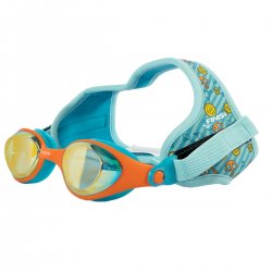 Finis - ochelari inot pentru copii DragonFlys treasure mirror - albastru deschis portocaliu cu lentile oglinda