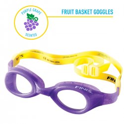 Finis - ochelari inot parfumati pentru copii (3-8 ani) Fruit Basket Goggles - galben mov aroma struguri