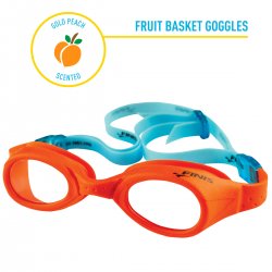 Finis - ochelari inot parfumati pentru copii (3-8 ani) Fruit Basket Goggles -portocaliu albastru aroma piersica