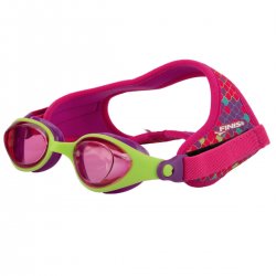 Finis - Swimming google for kids DragonFlys -  intense pink red yellow with clear lens