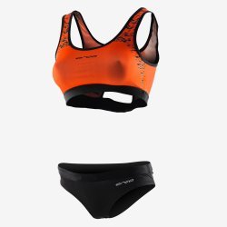 Orca - Two piece women swimsuit - Orange Black