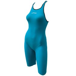 Finis - Technical Swimming suit for women - Fuse Open Back Kneeskin - blue Caribbean