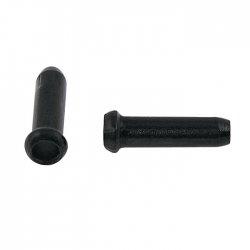 Force - Anodized Aluminum Cable end tip Set, 100 end (Staples) Blister - Black