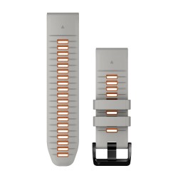 Garmin QuickFit 26 - curea silicon - gri Fog|portocaliu Ember