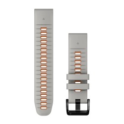 Garmin QuickFit 22 - curea silicon - gri Fog|portocaliu Ember