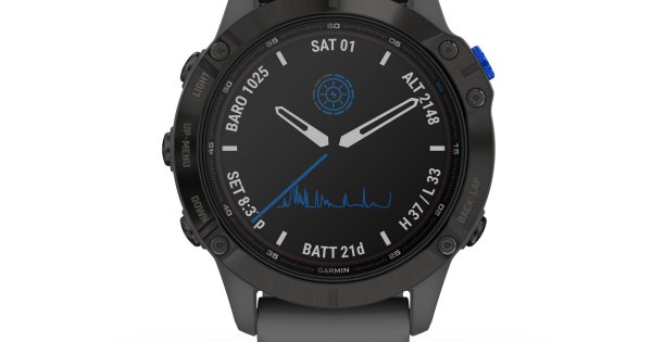 Garmin fenix 6 Pro Solar Multisport GPS Smartwatch (Black w/ Slate Gray  Band) 753759251796