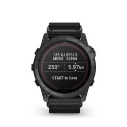 Garmin - Tactix 7 PRO Ballistics Sapphire Solar multisport GPS smartwatch - Black DLC Titanium with Black silicone band and nylon band