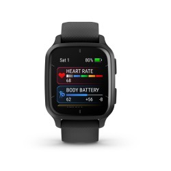 Garmin Venu Sq 2 Music AMOLED smartwatch cu functii sport - negru