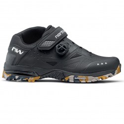 Northwave Enduro Mid 2 - pantofi pentru ciclism MTB All Terrain Mountain - negru camuflaj gri galben