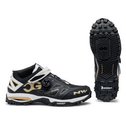 Northwave Enduro Mid - pantofi pentru ciclism MTB All Mountain - negru alb auriu