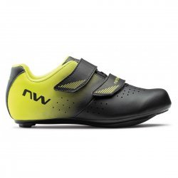 Northwave - pantofi ciclism sosea pentru copii Core Junior Road Shoes - negru galben fluo