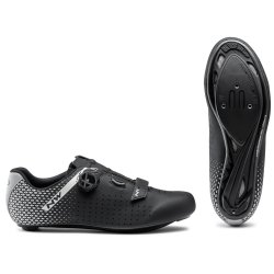 Northwave Core Plus 2 Wide - pantofi pentru ciclism sosea - model lat - negru-alb