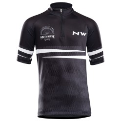 Northwave - cycling short sleeves jersey for kids Origin Junior jersey - black white gray
