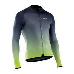 Northwave Blade 3 long sleeve cycling jersey - grey-anthracite-yellow-fluo
