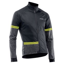 Northwave winter cycling jacket - Extreme - black-yellow-fluo