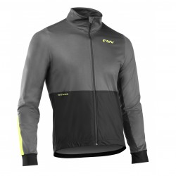 Northwave - cycling jacket for men winter or cold weather Blade Light jacket - dark gray black fluo yellow