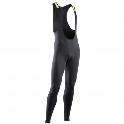 Northwave - winter or cold weather cycling pants for men Fast Polar Bibtights - black fluo yellow