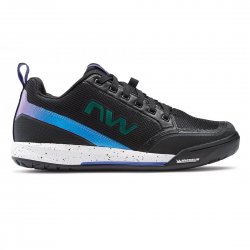 Northwave Clan 2 - MTB AM flat bike shoes for women - black opal blue white