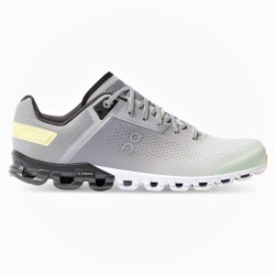 On CloudFlow - pantofi sport pentru barbati - gri aliaj alb negru magnet