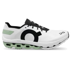 On Cloudboom Echo - pantofi alergare maraton pentru barbati - alb negru verde deschis