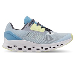 On Cloudstratus - women running shoes - Chambray light blue Lavender gray white