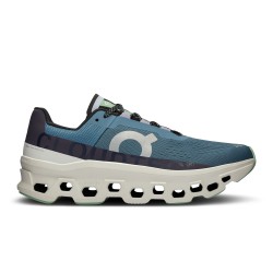 On Cloudmonster - men running shoes - dust light blue dark blue white