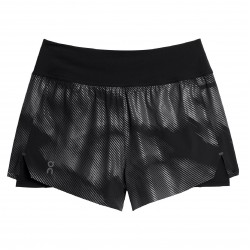 On - pantaloni scurti pentru femei Running W Shorts Lumos - negru reflectorizant
